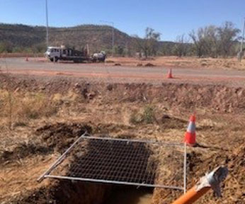 this is a horizontal boring done in remote timber creek